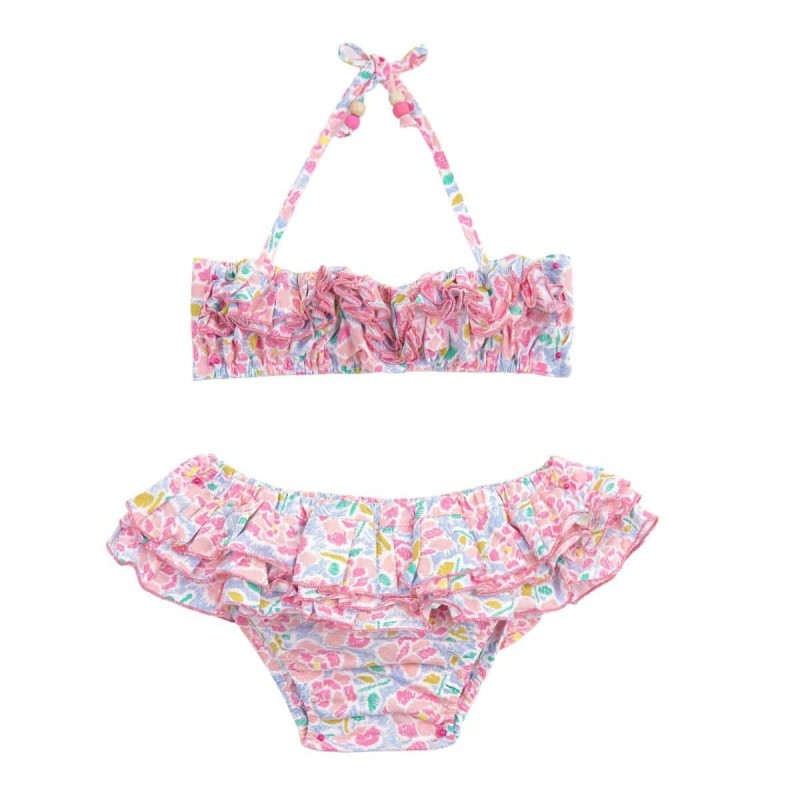 bikini - floral pink - les petits dorés - NANTES - swimwear - bohemian
