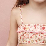 Floral bikini - Indian print - red - swimsuit - pool - beach - girl - bohemian