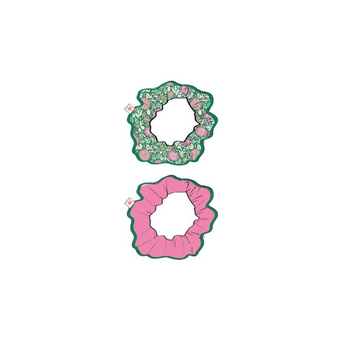 scrunchies - tropical print - poetic - hair accessories - girls - vacation - summer - beach - pool