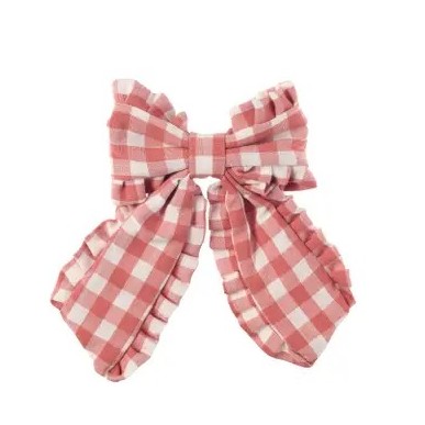 Barrette vichy rose grenadine