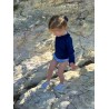 - Top swimwear - anti-uv - ruffle collar - blue navy - les petits dorés - NANTES