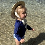- Top swimwear - anti-uv - ruffle collar - blue navy - les petits dorés - NANTES