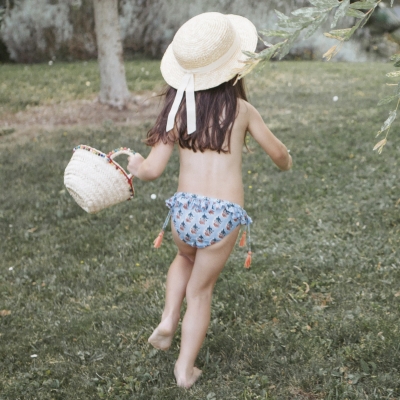 culotte de bain bleu