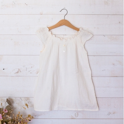 Robe de plage brodée blanche