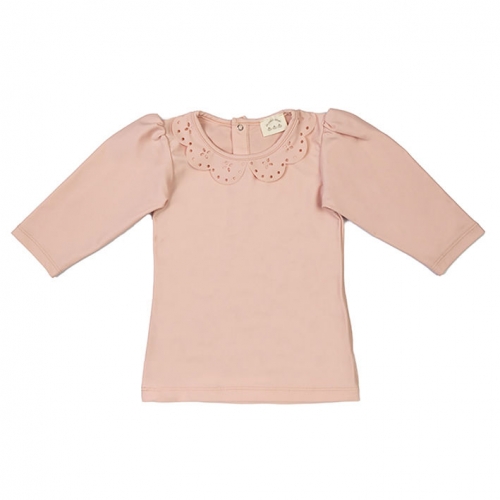 Top - UV protection with embroidered Claudine collar