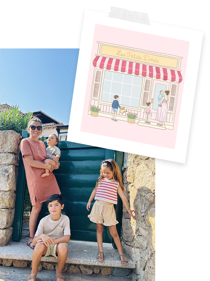 Mélanie Avenard avec ses enfants